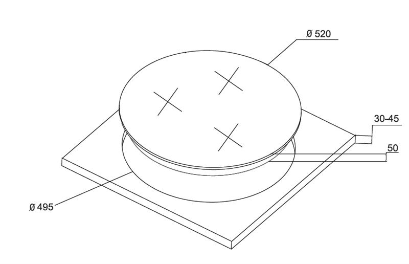 Vinola İnoks Yuvarlak Farklı Tasarım Ocak Mog6710.111.01