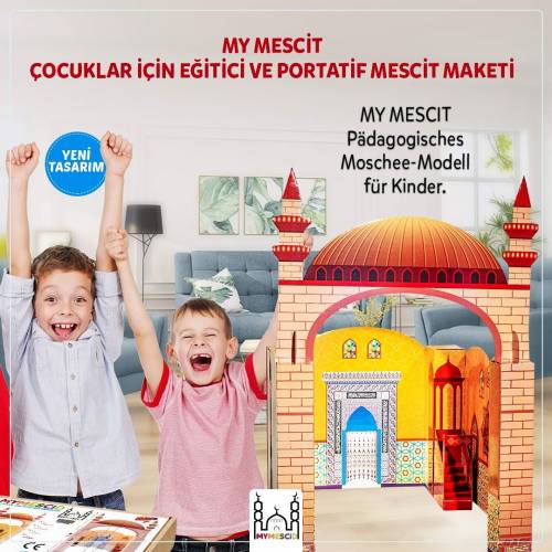 Çocuklar için Namazı Sevdiren Karton Mescit Maketi