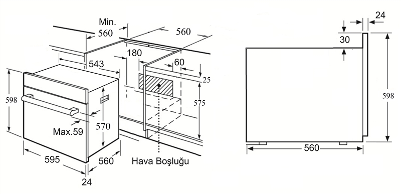 Vinola OFA501 Dijital Saatli Multifonksiyon Fırın Turbolu